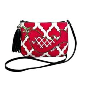BRIGHTON Love Dove Canvas Tassel Crossbody